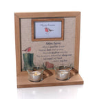 Robins Appear When Loved Ones Are Near Wood Framed Double Tea Light Holder Photo Frame