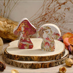 Toadstool Tales Wood Mushroom Block - Autumn Woodland Animals