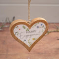 Happy Engagement Mango Wood Chunky Heart