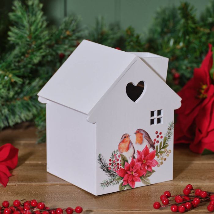 Christmas Robins Tissue House Box