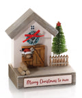 Christmas Highland Cow House Block
