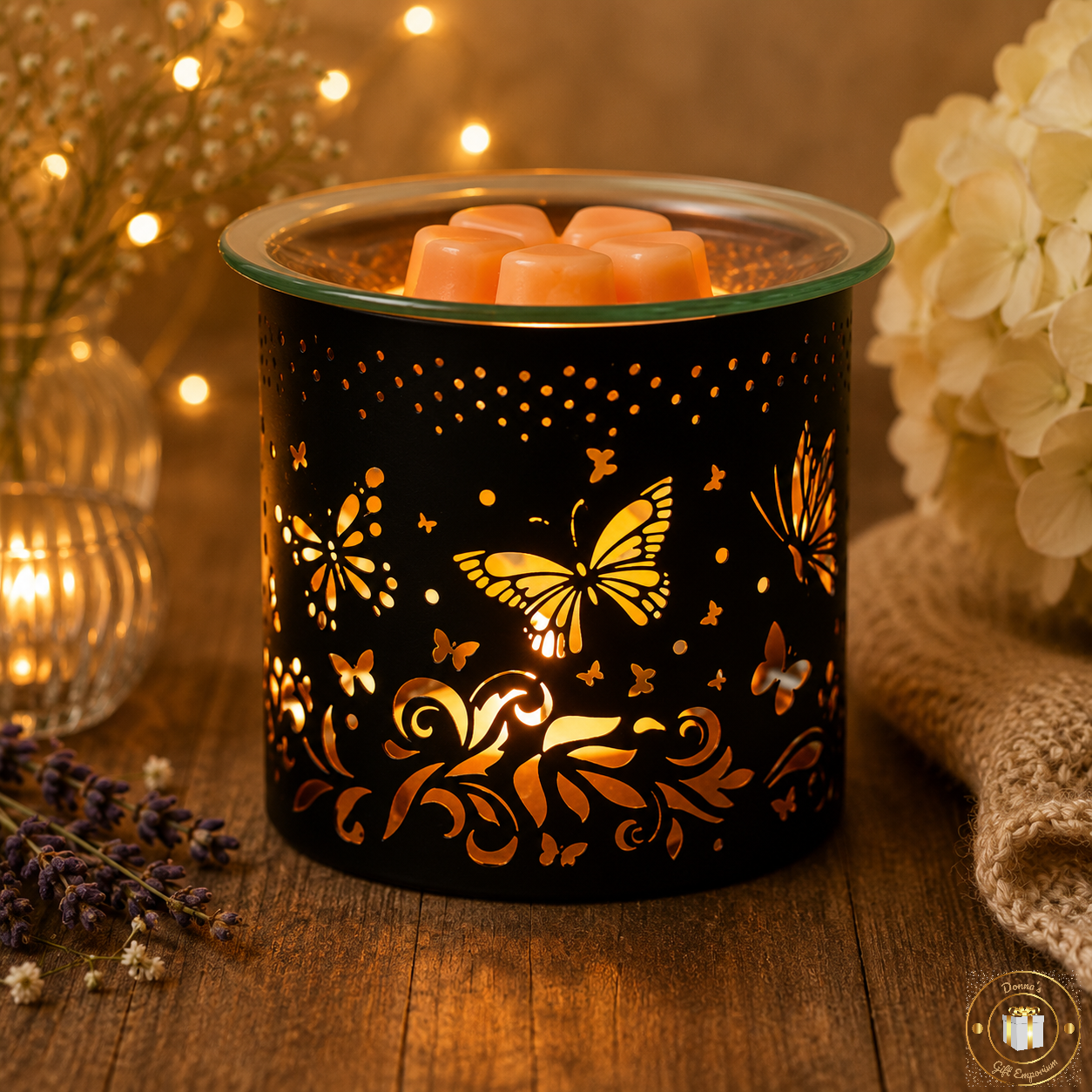 Wax Warmer / Burner - Black Butterfly