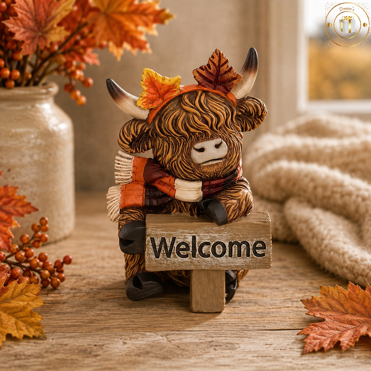 Autumn Highland Cow Ornaments