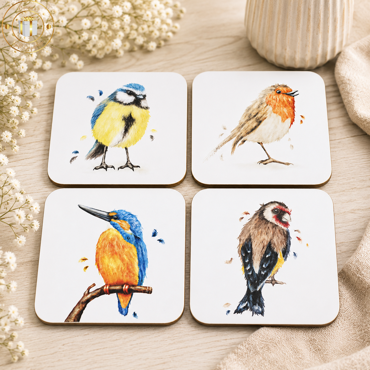 Clemency Bunn British Birds Coasters Set of 4