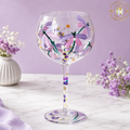 Hand Painted Dragonfly Gin Glass