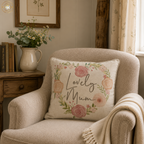 Lovely Mum Floral Cushion