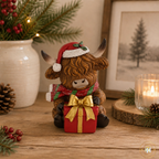 Festive Highland Cows Christmas Ornaments