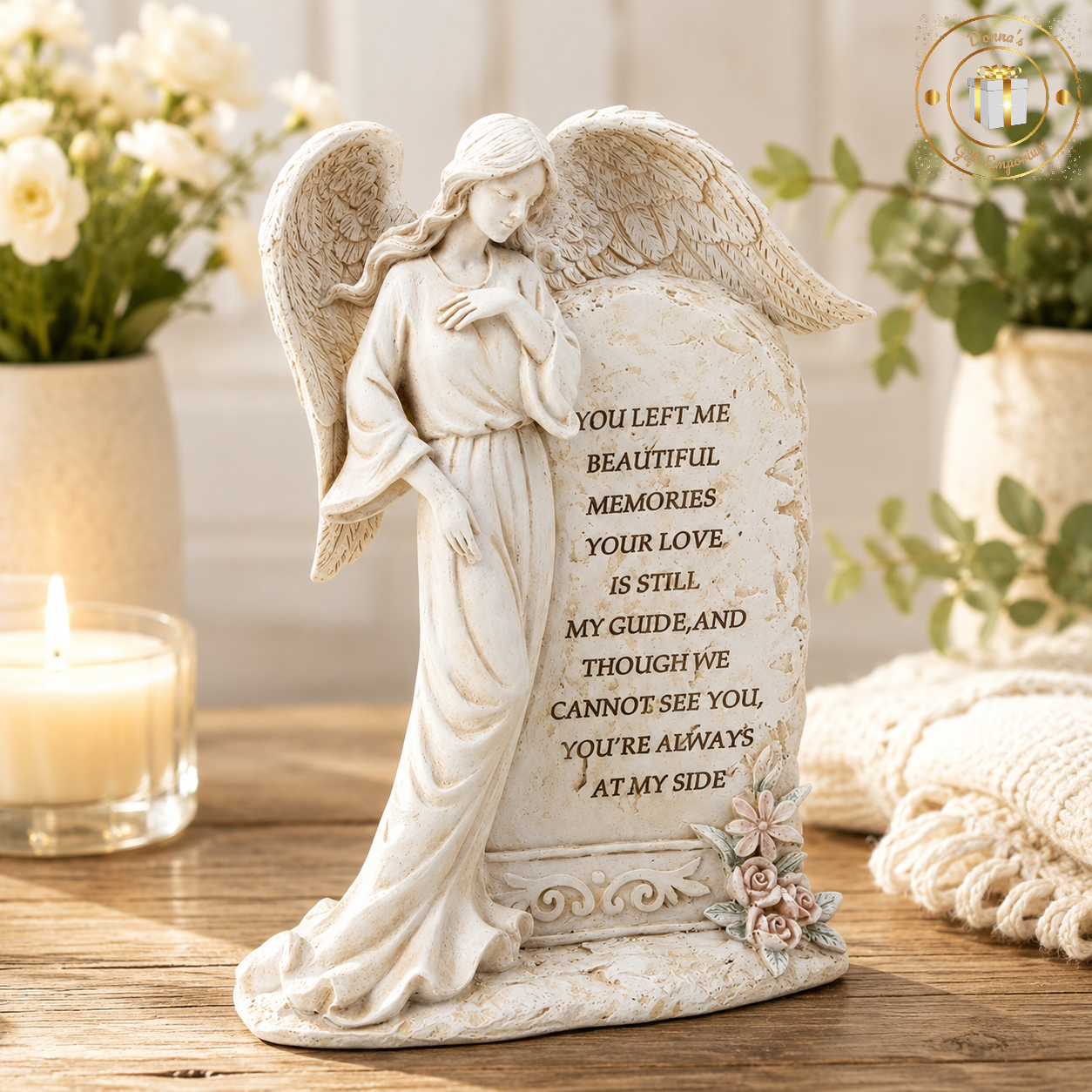 In Memory Standing Angel - Beautiful Memories