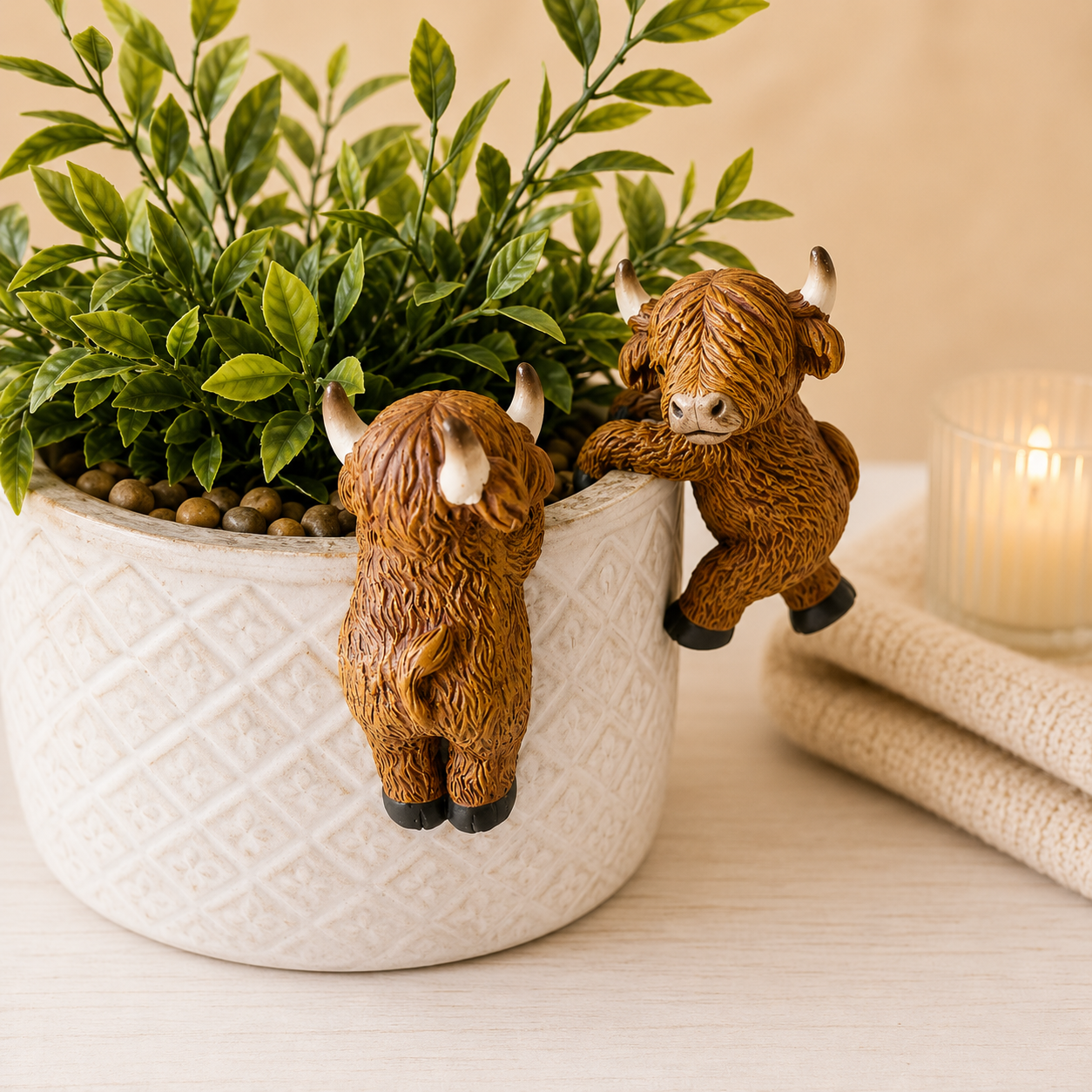 Highland Cow Plant Pot Hanger