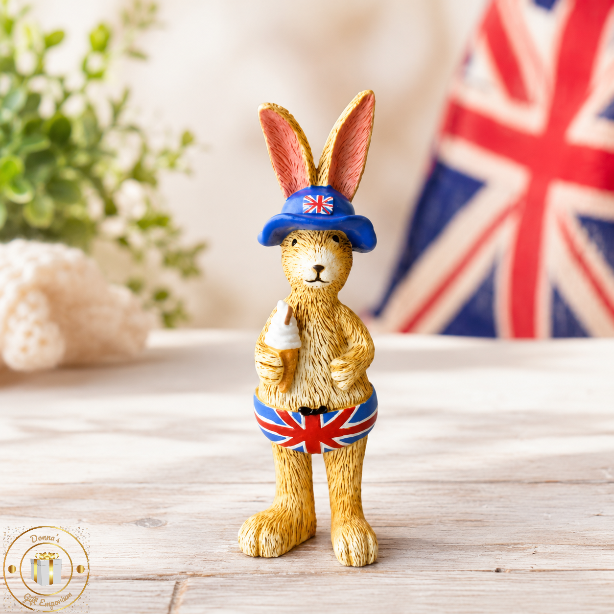 England Union Jack Ice Cream Seaside Bunny Rabbit