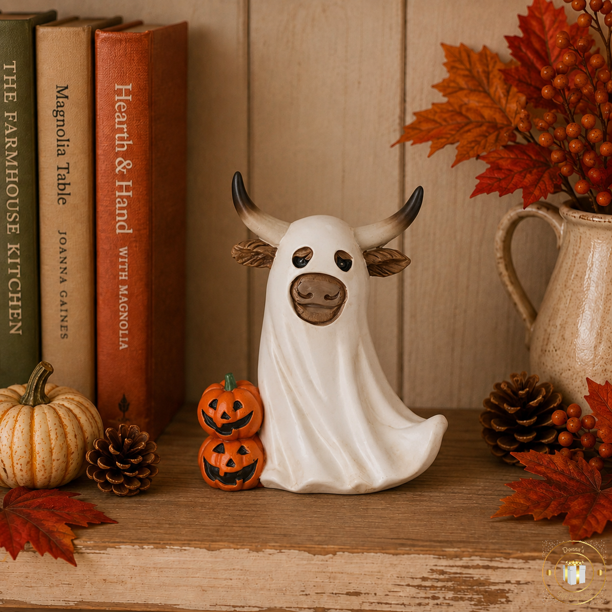 Highland Cow Ghost Halloween Ornaments