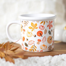 Load image into Gallery viewer, Autumn Leaves &amp; Pumpkins Mug
