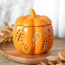 Load image into Gallery viewer, Orange Autumn Leaves Pumpkin Oil/Wax Burner
