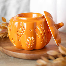 Load image into Gallery viewer, Orange Autumn Leaves Pumpkin Oil/Wax Burner
