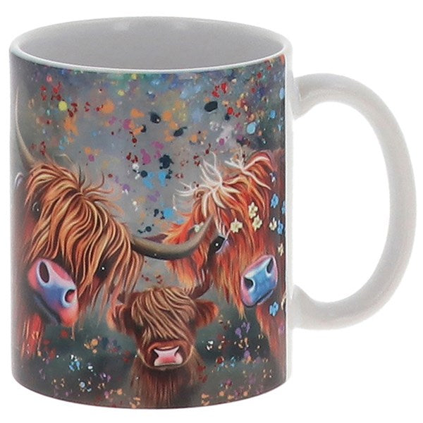 Aquamarine Highland Cow Herd Mug
