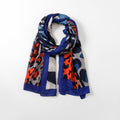 Eco Style - Animal Print Scarf - Blue