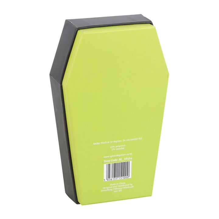 Striped Socks In Coffin Gift Box