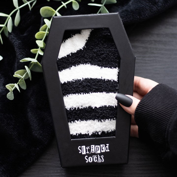 Striped Socks In Coffin Gift Box