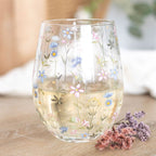 Cottage Garden Floral Stemless Glass