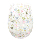 Cottage Garden Floral Stemless Glass