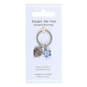 Forget-me-not Flower Keyring Remember Remembrance