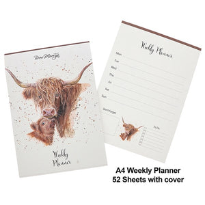 Bree Merryn Harmony Coo Highland Cow Weekly Planner