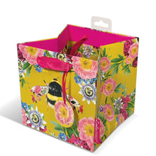 Load image into Gallery viewer, Mustard Bee Square Gift Bag
