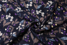 Load image into Gallery viewer, Berries In Glitter Scarf - Navy
