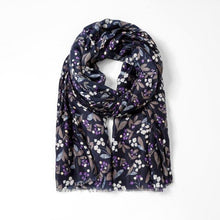 Load image into Gallery viewer, Berries In Glitter Scarf - Navy
