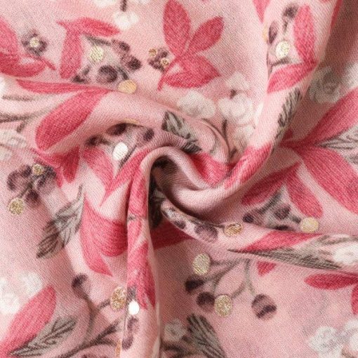 Berries In Glitter Scarf - Pink