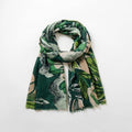 Eco Style - Bold Floral Scarf - Green