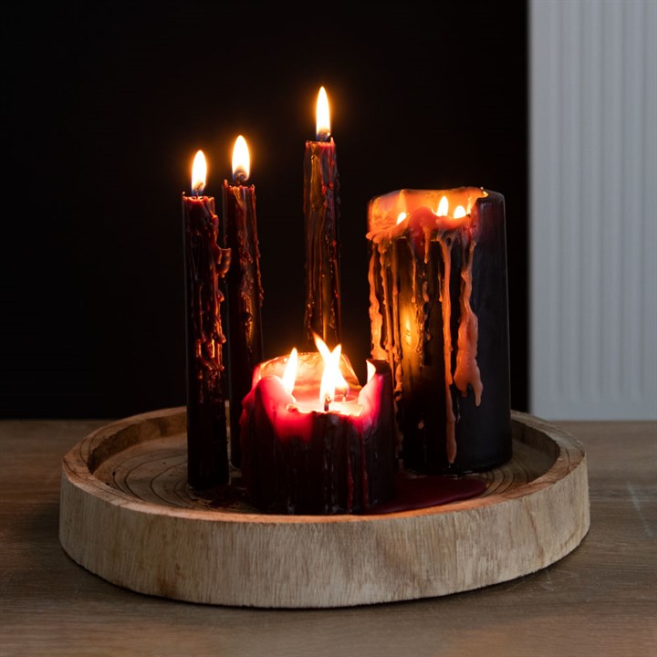Set of 4 Vampire Blood Tears Taper Candles