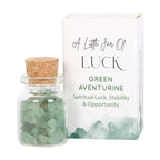 Little Jar Of Luck - Aventurine Crystals In Matchbox Keepsake
