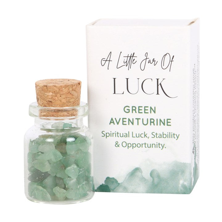 Little Jar Of Luck - Aventurine Crystals In Matchbox Keepsake