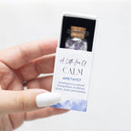 Little Jar Of Calm - Amethyst Crystals In Matchbox Keepsake