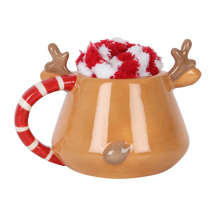 Reindeer Mug & Sock Gift Set