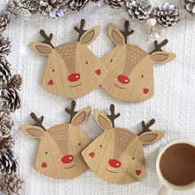 Load image into Gallery viewer, Reindeer Coasters - Set of 4
