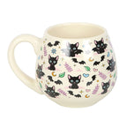 Cute & Creepy Cat Print Large Rounded Mug