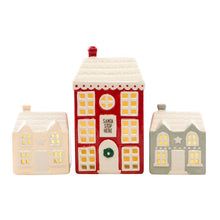 Load image into Gallery viewer, LED Christmas Houses - Set of 3
