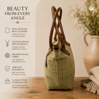 Kielder Real Leather & Wool Mix Basket Bag