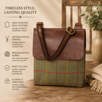 Kielder Real Leather & Wool Mix Flap Bag