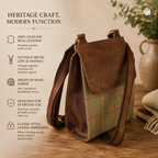 Kielder Real Leather & Wool Mix Flap Bag