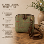 Kielder Real Leather & Wool Mix Clutch / Cross Body Bag