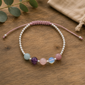 Gem Stone Woven Bracelet - Stress