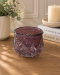 Purple Glass Tea Light Holder