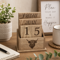 Light Wood Highland Cow Perpetual Calendar