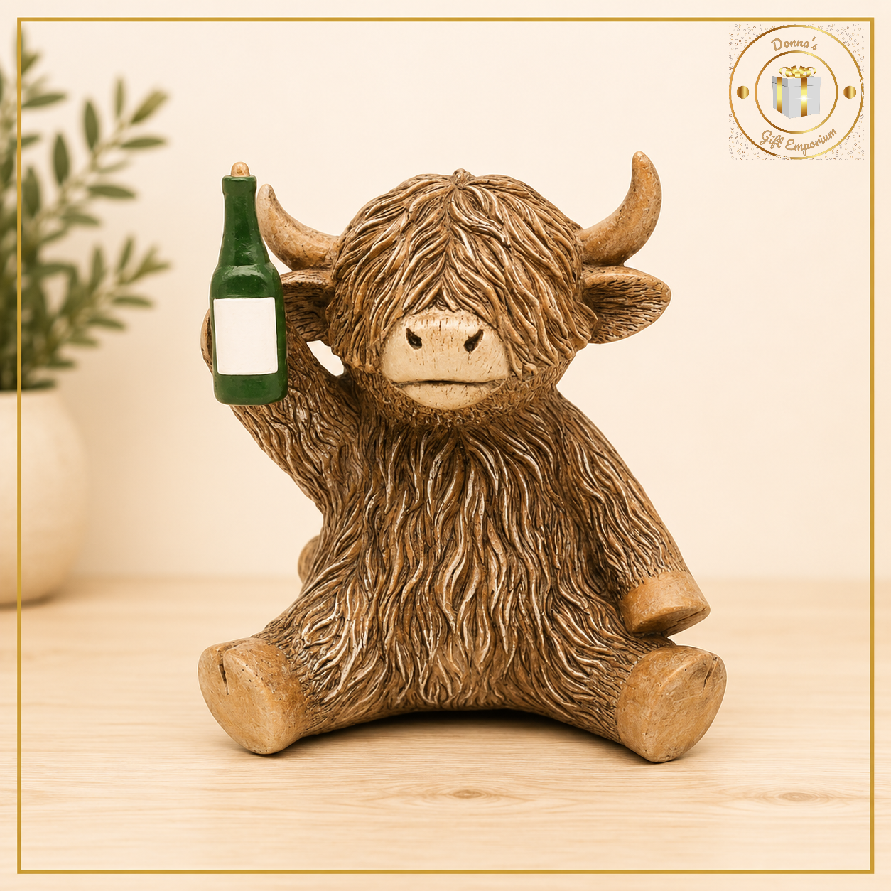 Beer Bottle Bert Highland Cow