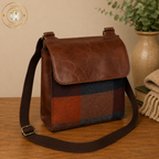 Cherwell Real Leather & Wool Mix Flap Bag