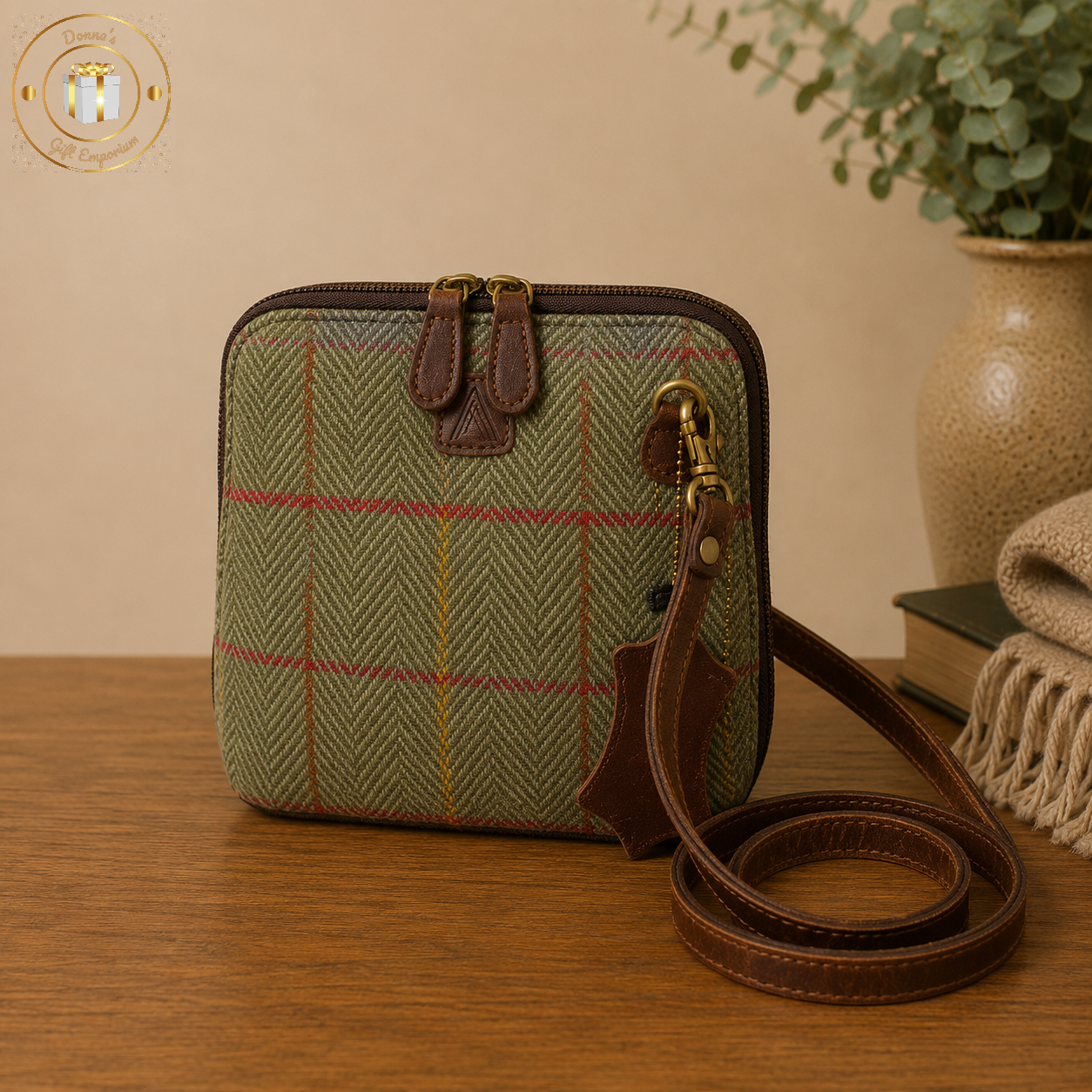 Kielder Real Leather & Wool Mix Clutch / Cross Body Bag