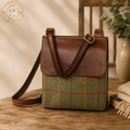 Kielder Real Leather & Wool Mix Flap Bag